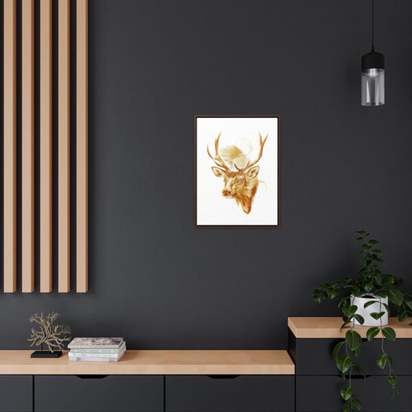 Elk Framed Stretched Canvas Print - Image 3