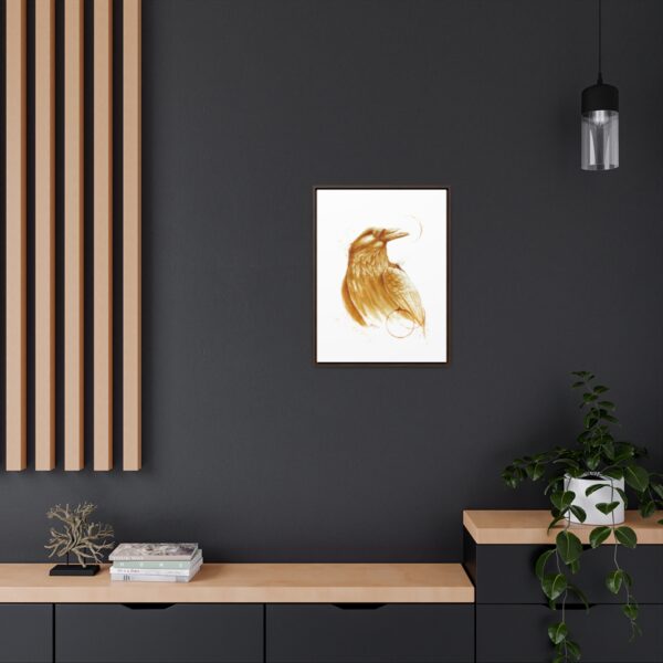 Raven Framed Stretched Canvas Print - Image 4