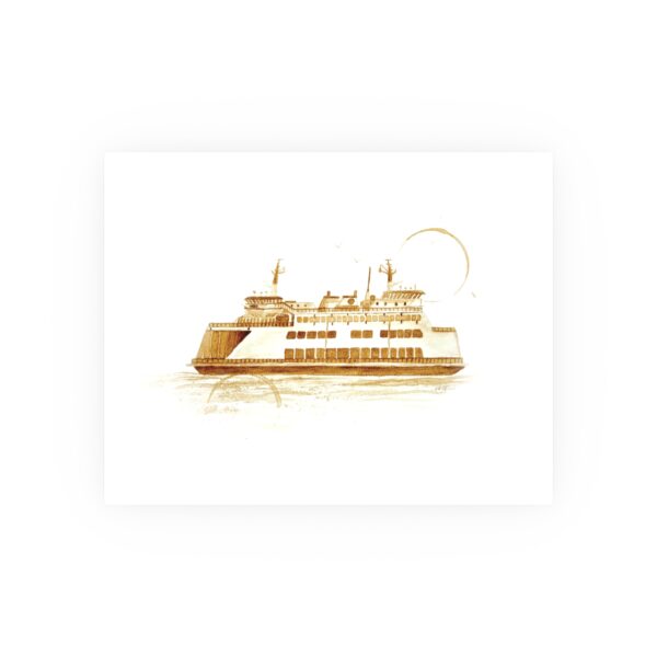 Mukilteo Ferry Coffee Art Print (Archival Matte) - Image 2