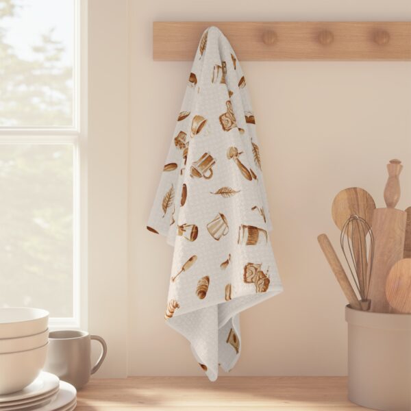 Artisan Coffee-Pattern Microfiber Tea Towel