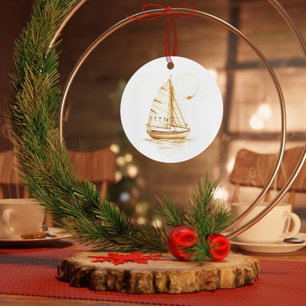 Sailboat Metal Ornaments - Image 4