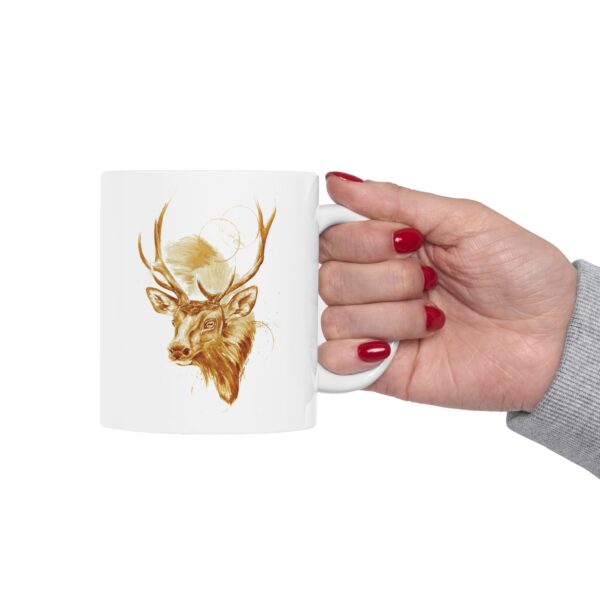 Elk Ceramic Mug, (11oz) - Image 3