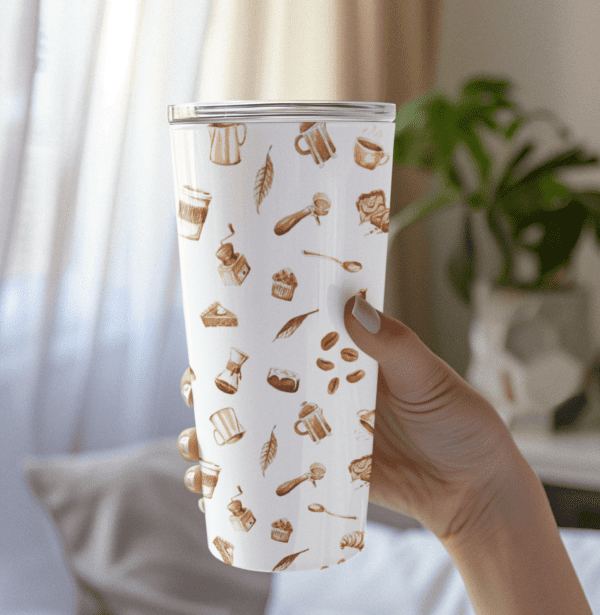 Artisan Coffee Pattern Tumbler 20oz