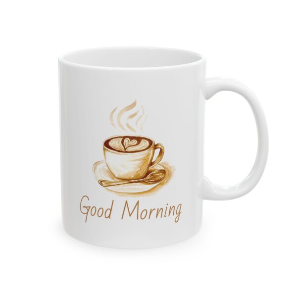 Good Morning Latte Heart Coffee Mug, (11oz) - Image 2