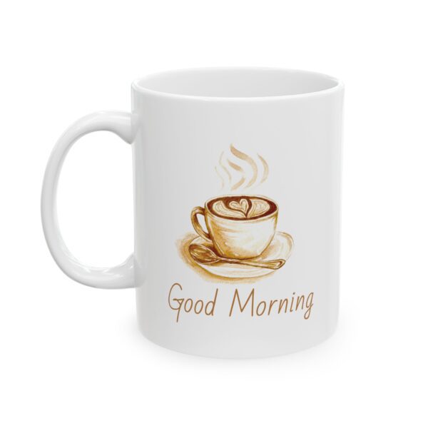 Good Morning Latte Heart Coffee Mug, (11oz)