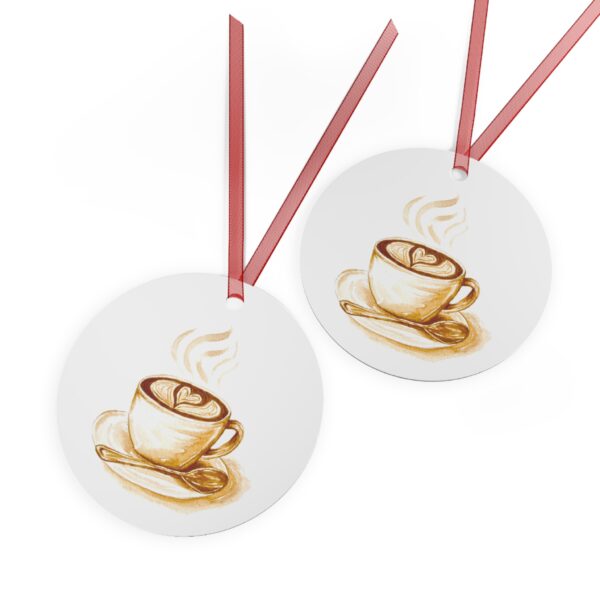 Latte Heart Metal Ornaments - Image 3