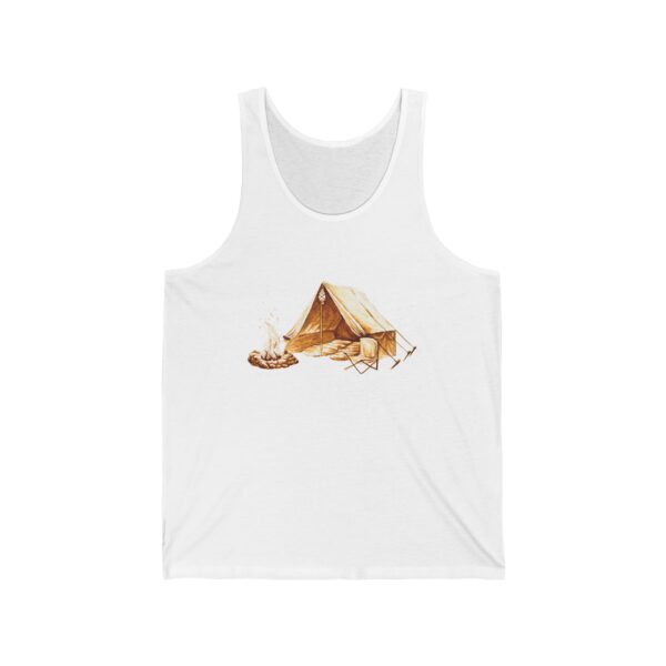 Campsite Coffee Art Unisex Jersey Tank Top