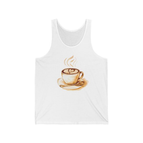 Latte Heart Coffee Art Unisex Jersey Tank Top