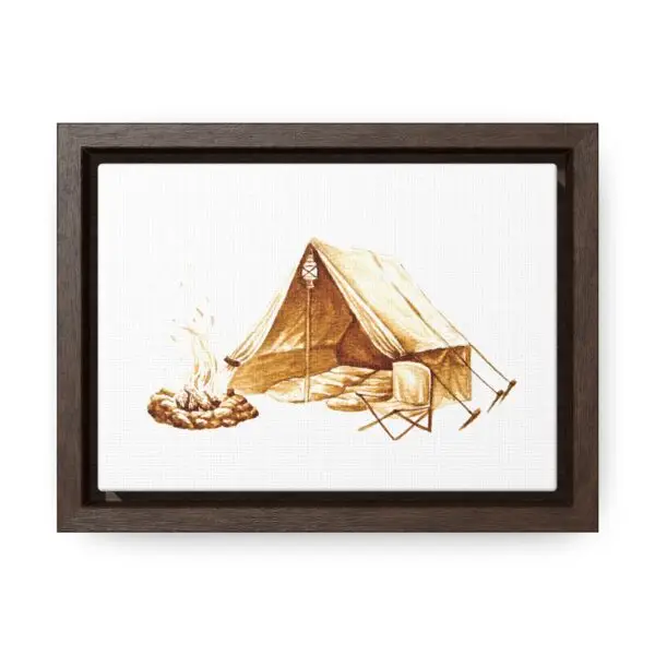 Campsite Framed Stretched Canvas Print