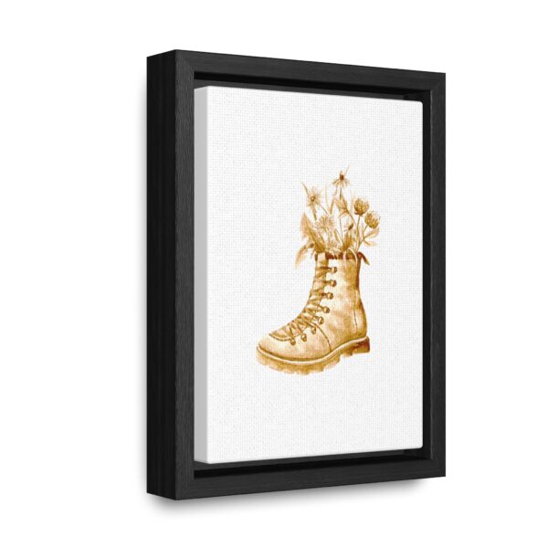 Wildflower Boot Framed Stretched Canvas Print - Image 3