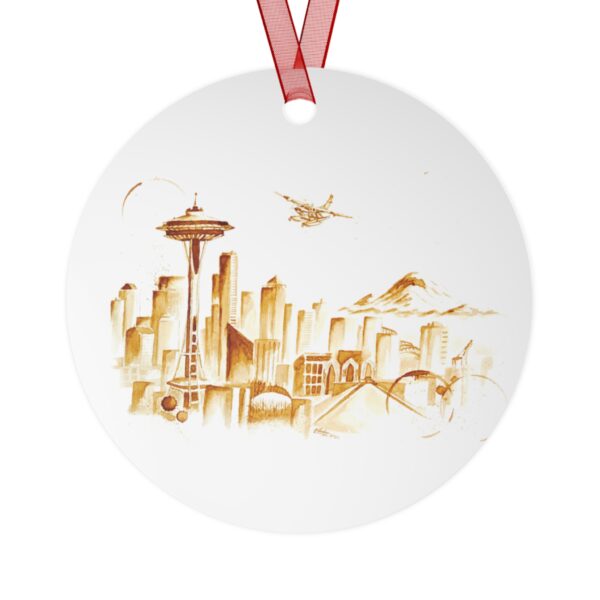 Seattle Skyline Metal Ornaments - Image 2