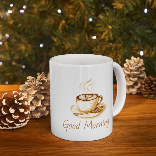 Good Morning Latte Heart Coffee Mug, (11oz) - Image 4