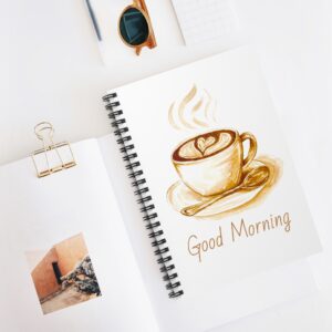 Latte Heart Good Morning Spiral Notebook