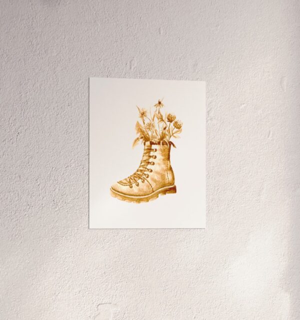 Wildflower Boot Archival Matte Print