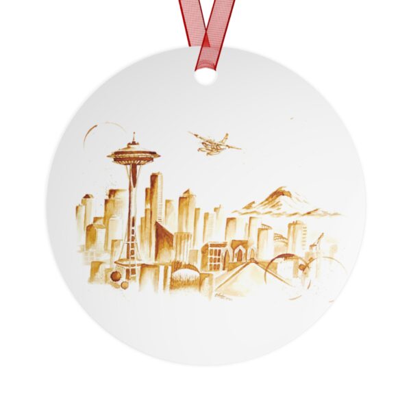 Seattle Skyline Metal Ornaments - Image 3