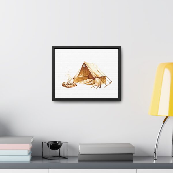 Campsite Framed Stretched Canvas Print - Image 4