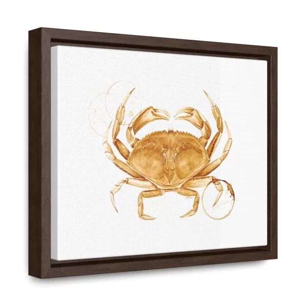 Dungeness Crab Coffee Art Framed Stretched Canvas Print - Image 2