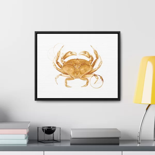 Dungeness Crab Coffee Art Framed Stretched Canvas Print - Image 5