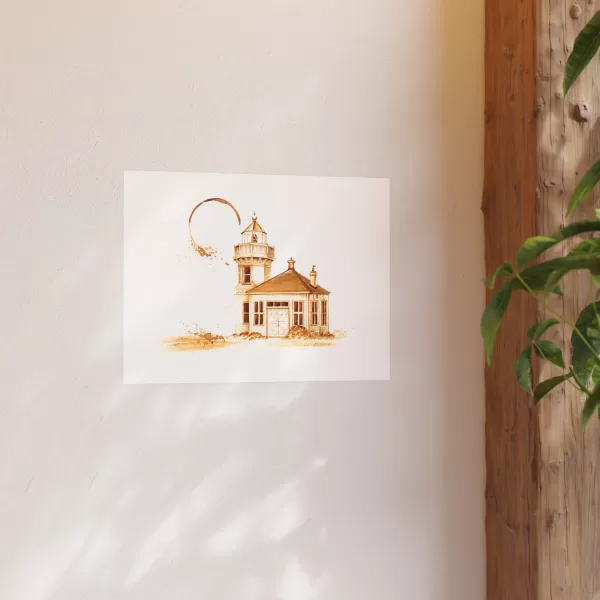 Mukilteo Lighthouse Coffee Art Print (Archival Matte) - Image 3