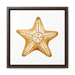 Starfish Coffee Painting Print Framed Wrapped Canvas