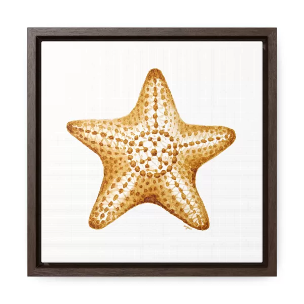 Starfish Coffee Painting Print Framed Wrapped Canvas