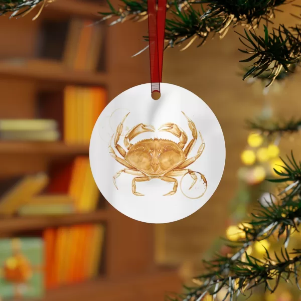 Dungeness Crab Metal Ornaments