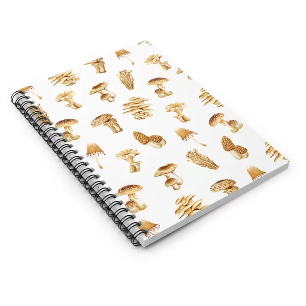 Mushroom Pattern Artisan Spiral Notebook - Image 3