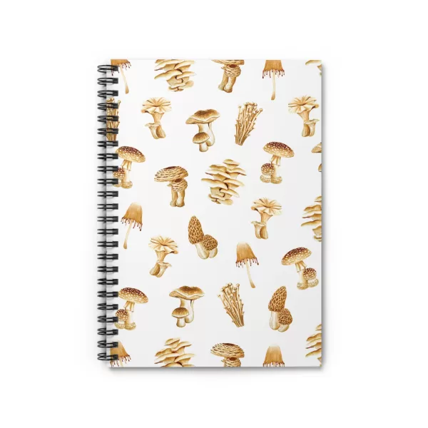 Mushroom Pattern Artisan Spiral Notebook