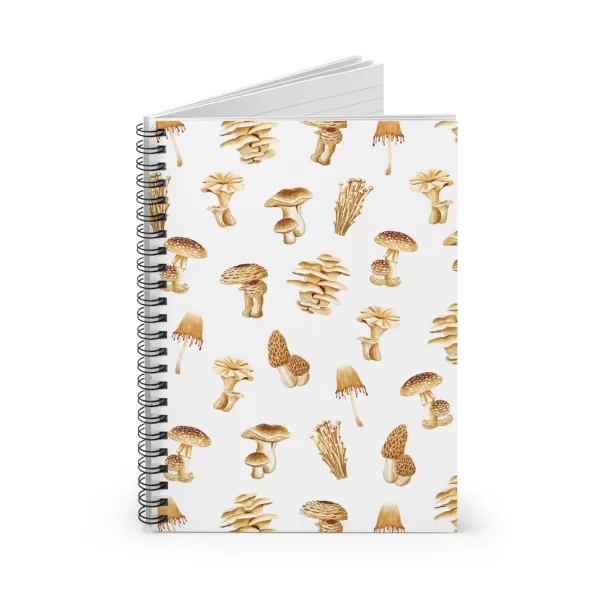 Mushroom Pattern Artisan Spiral Notebook - Image 2